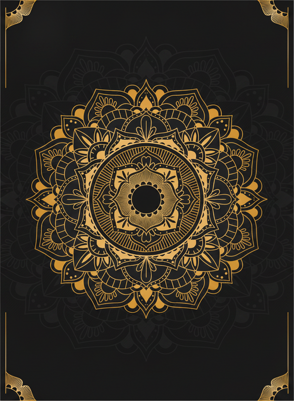 Zen poster black mandala art print - TenStickers