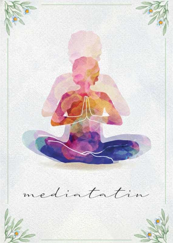 Zen poster meditation silhouette art print - TenStickers