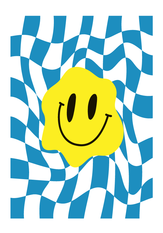 Smiley Groovy poster print - TenStickers
