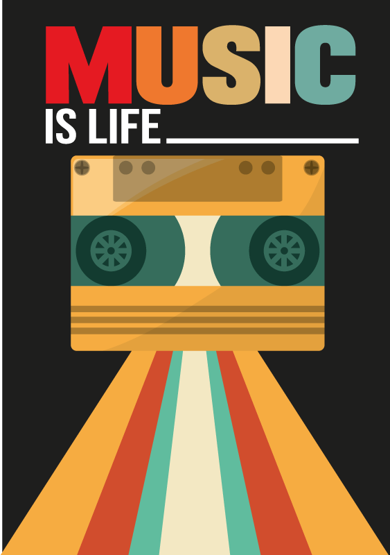 Music quote poster design - TenStickers