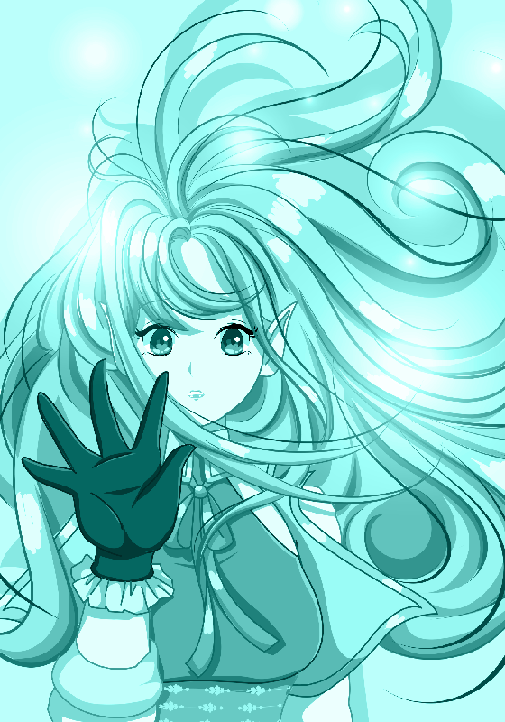 Cute anime Girl poster print - TenStickers