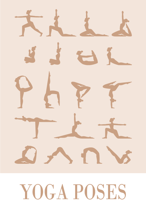 Yoga PosesYoga poses are physical postures and positions that are - TenStickers