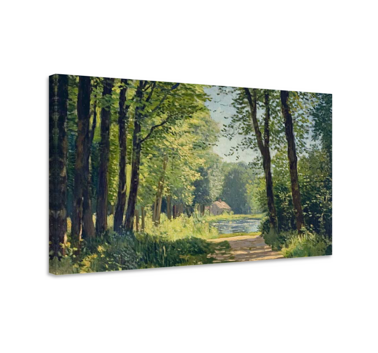 Green forest  landscape canvas - TenStickers