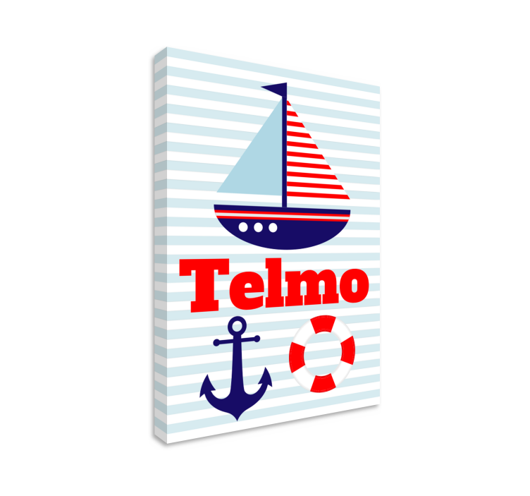 Personalised Kids Nautical canvas - TenStickers