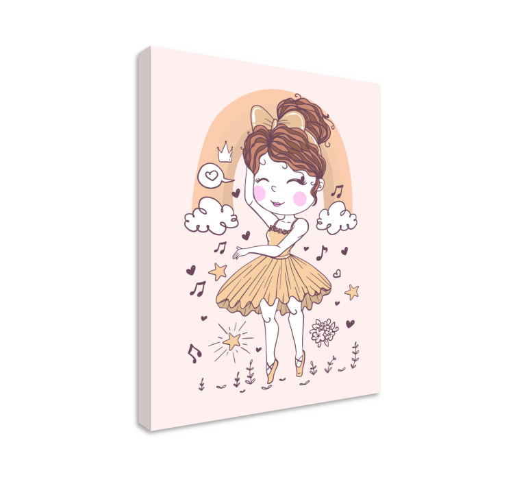 Nursery canvas ballet dancer happiness - TenStickers