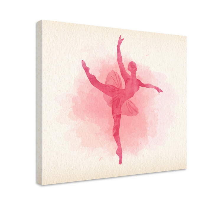 Dancer canvas in graceful ballerina pose - TenStickers