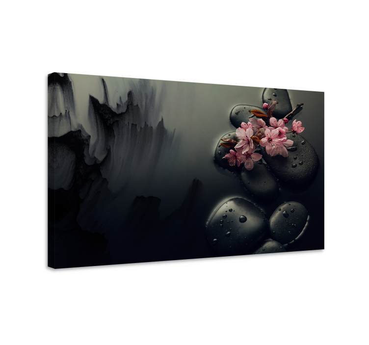 elegantes flores piedras zen elegant canvas - TenStickers