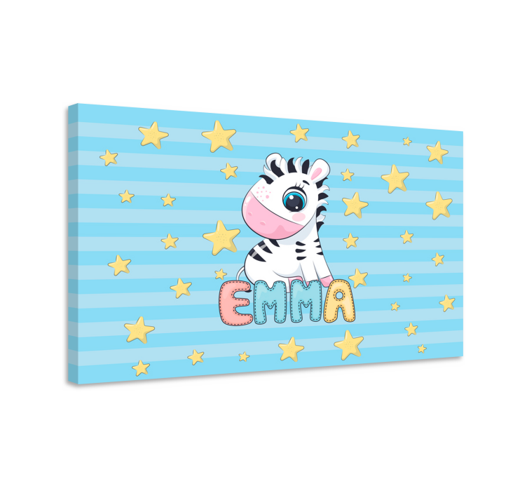 Stag canvas cute zebra sculpture - TenStickers