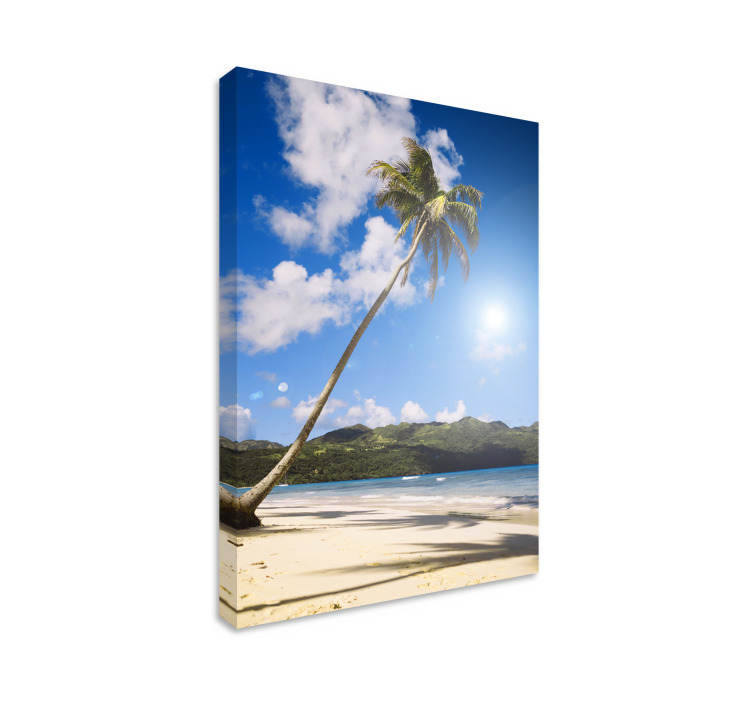 Tropical Beach Oasis landscape canvas - TenStickers