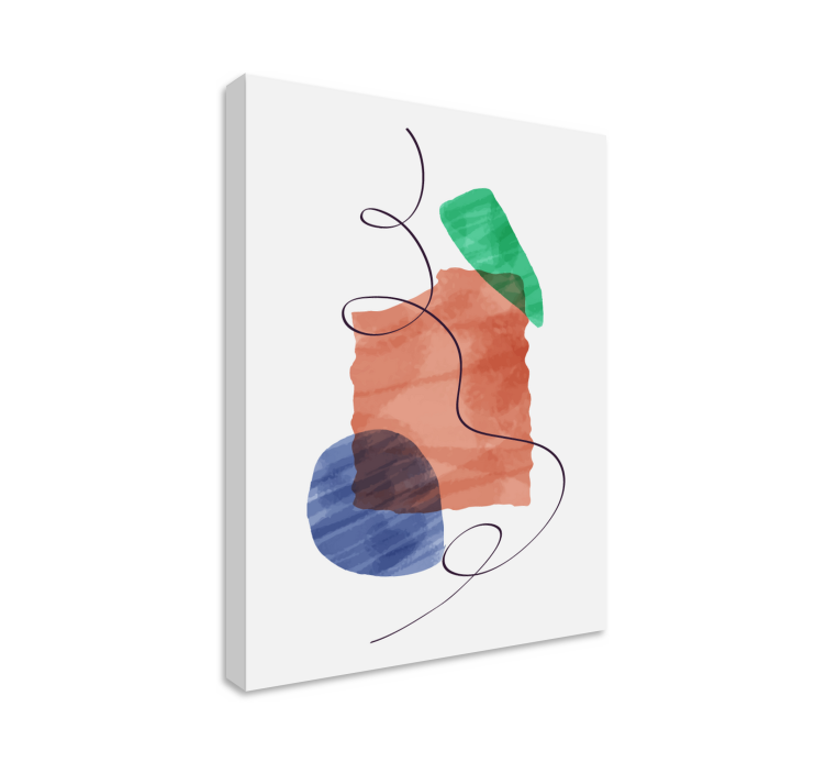 Modern canvas art abstract shapes composition - TenStickers