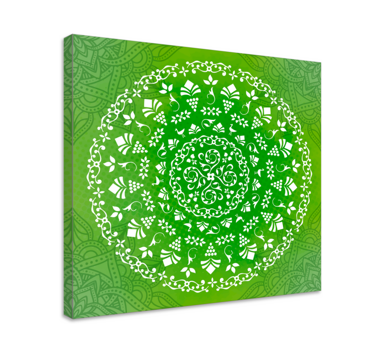 Zen canvas art detailed botanical mandala - TenStickers
