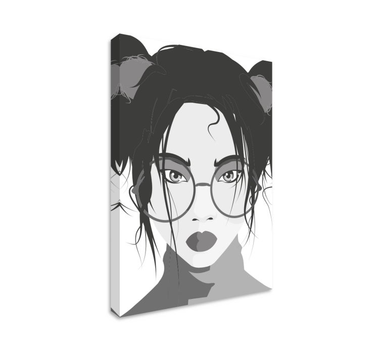 Stylish young woman people canvas - TenStickers