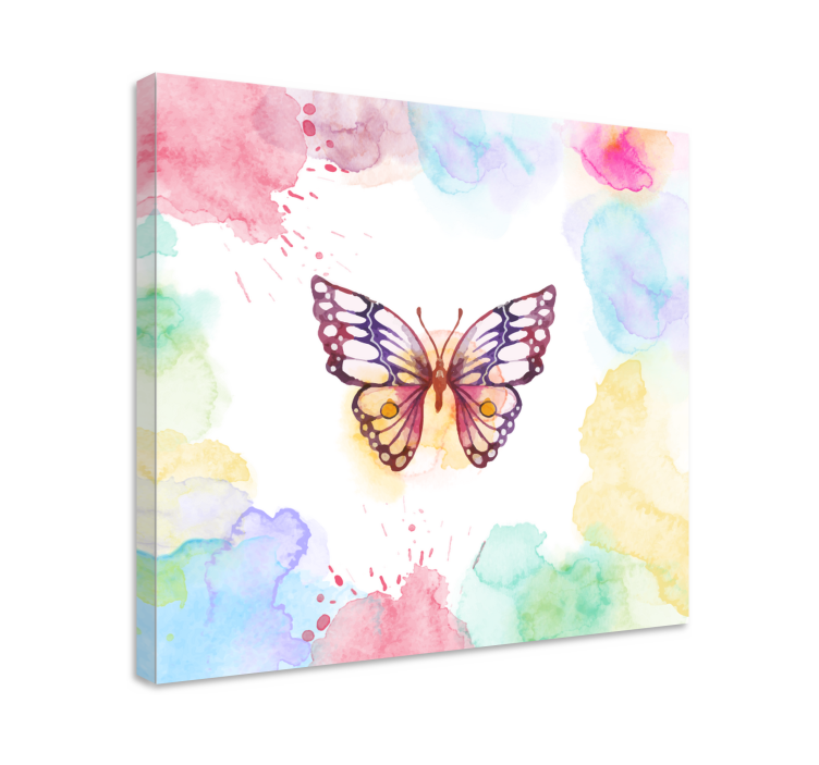 Butterfly canvas artistic fluttering butterfly - TenStickers