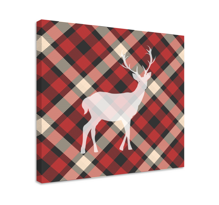Stag canvas stylized stag silhouette art print - TenStickers