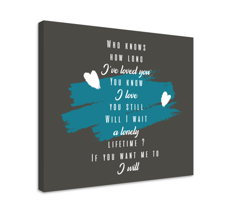 I will song lyrics music canvas art - TenStickers