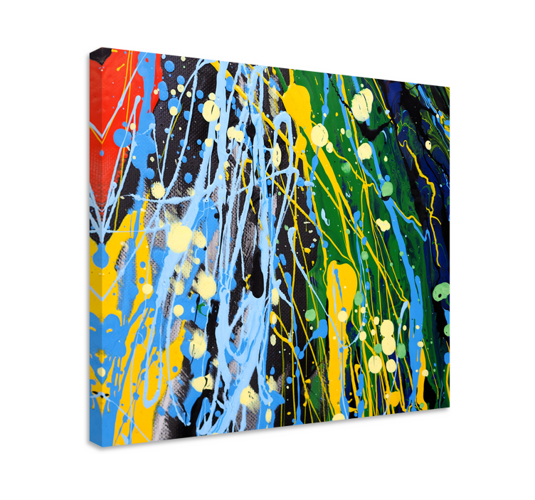 Art rainbow color splash canvas art print - TenStickers