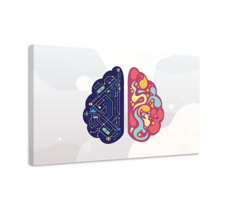 Fruit canvas wall art dual brain design - TenStickers