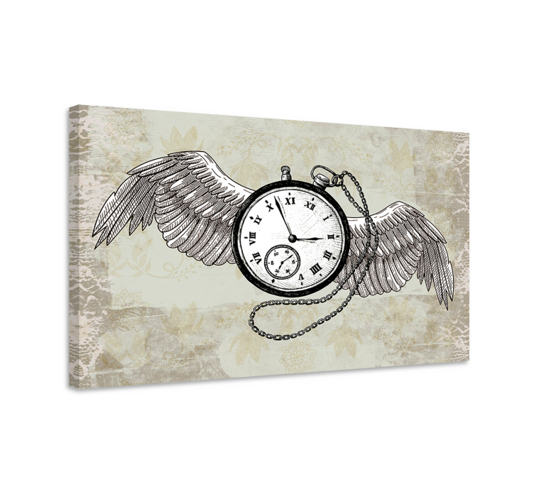 Abstract time flies canvas art prints - TenStickers