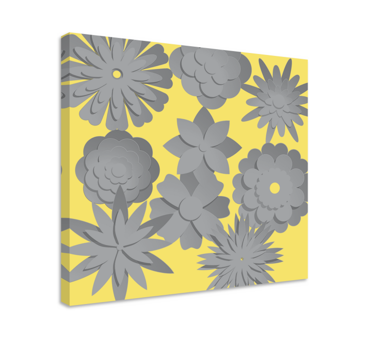 Pantone 3D flowers 3D canvas prints - TenStickers