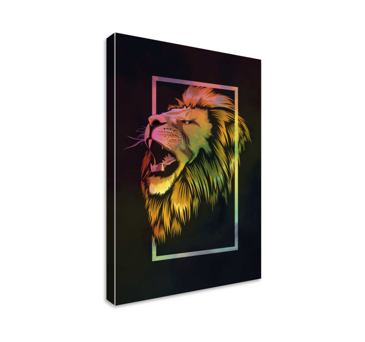 Dog wall art majestic lion's roar - TenStickers