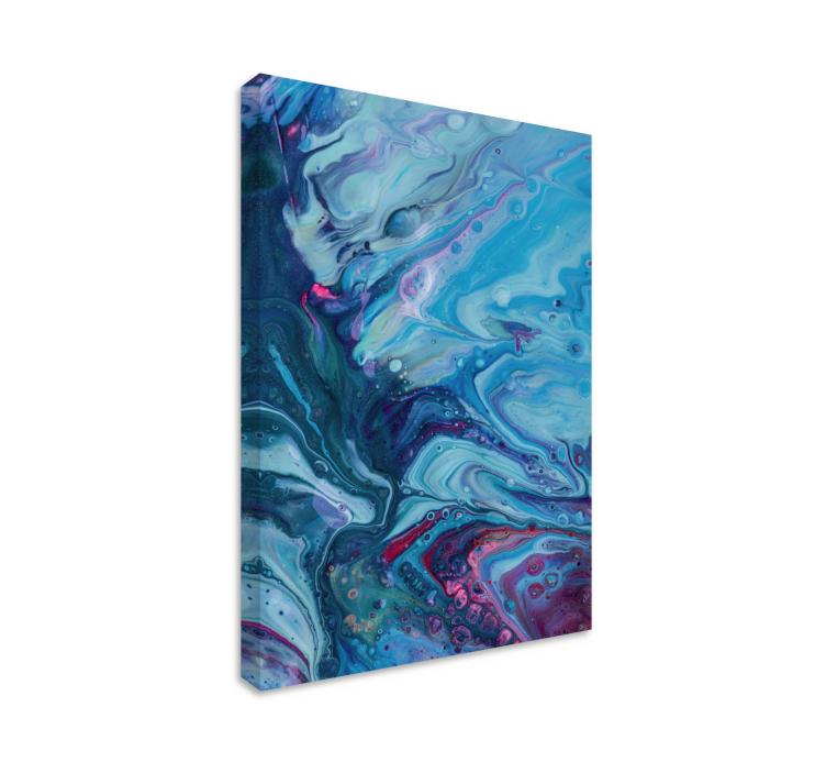 Acrylic blue gradient modern canvas wall art - TenStickers