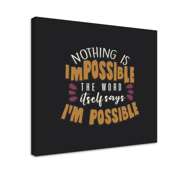 I'm possible motivational canvas - TenStickers