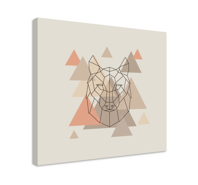 People canvas geometric wolf head art print - TenStickers