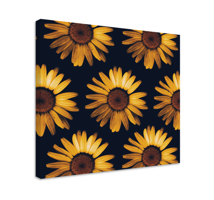 Yellow sunflower flower canvas - TenStickers