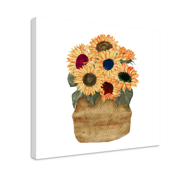 Flowers canvas sunflower arrangement - TenStickers