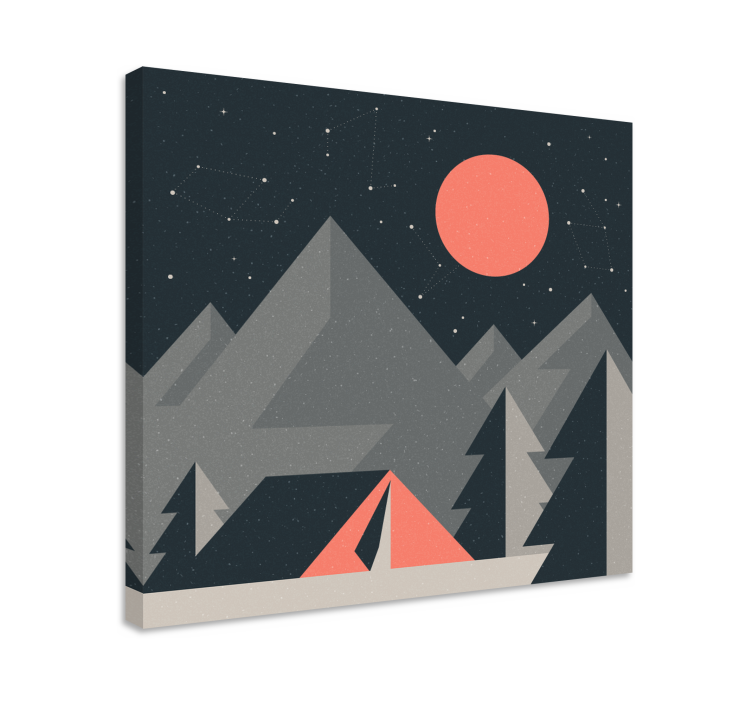 Geometric style forest  nordic art prints - TenStickers