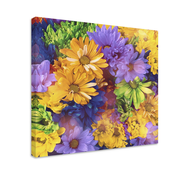 Flowers canvas colorful floral arrangement art - TenStickers