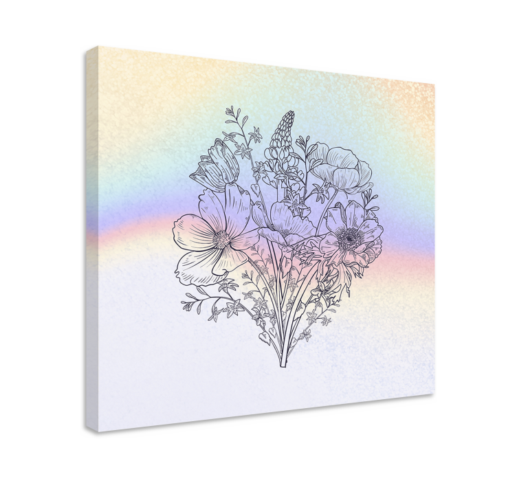 Realistic colored flower canvas - TenStickers