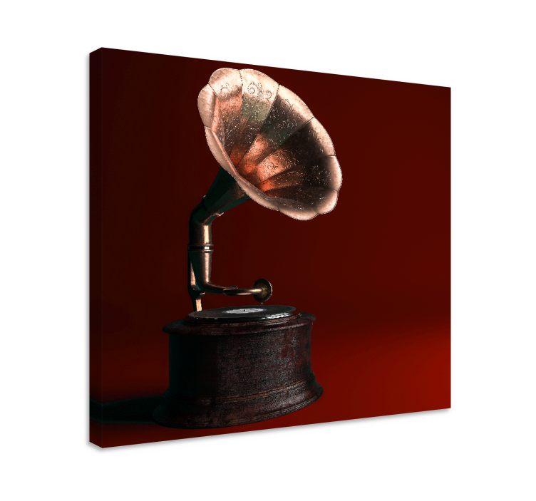 Retro canvas vintage gramophone - TenStickers