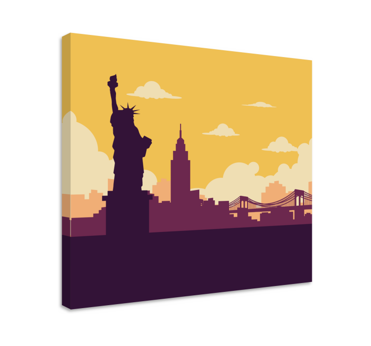 New york city illustration bedroom wall prints - TenStickers