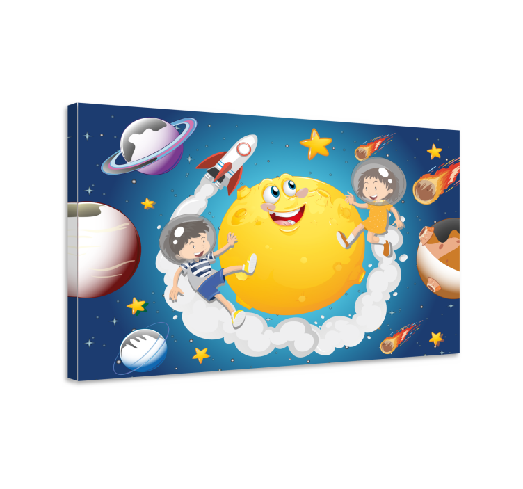 Nursery canvas space adventure fun - TenStickers