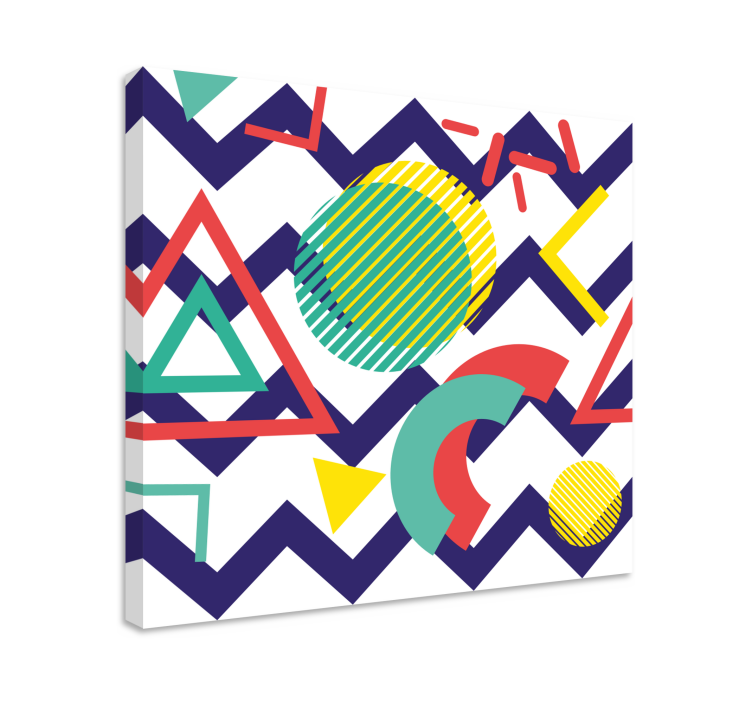 Geometric canvas with dynamic geometric forms - TenStickers
