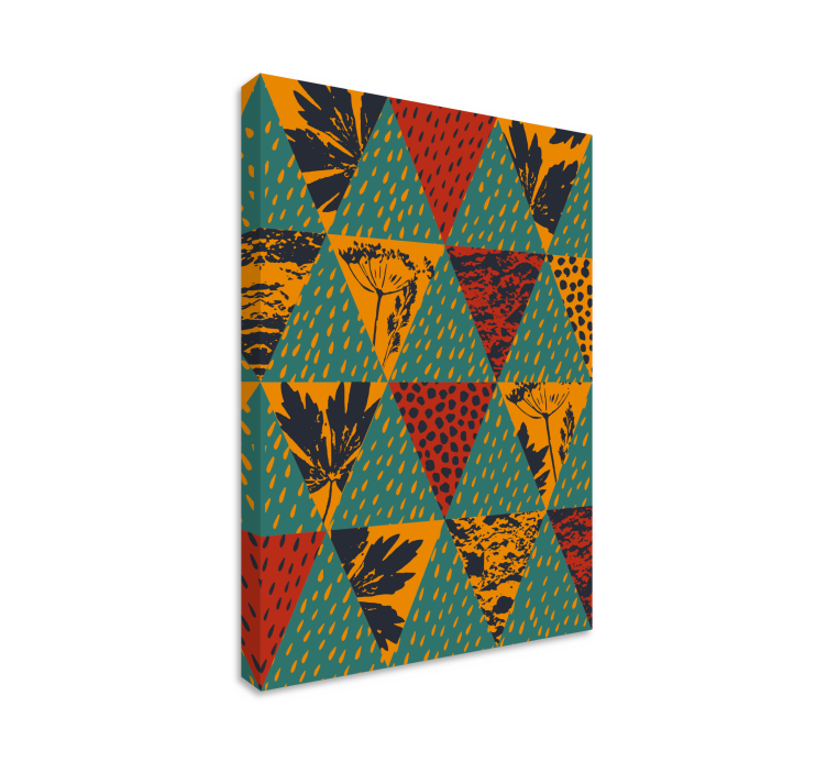 Geometric canvas with floral geometric pattern - TenStickers