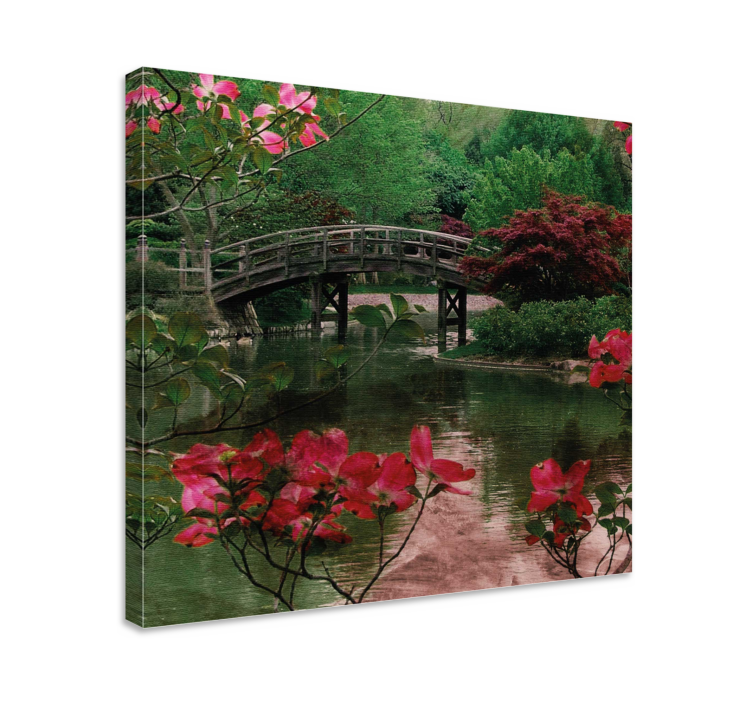 Flowering river flower canvas - TenStickers