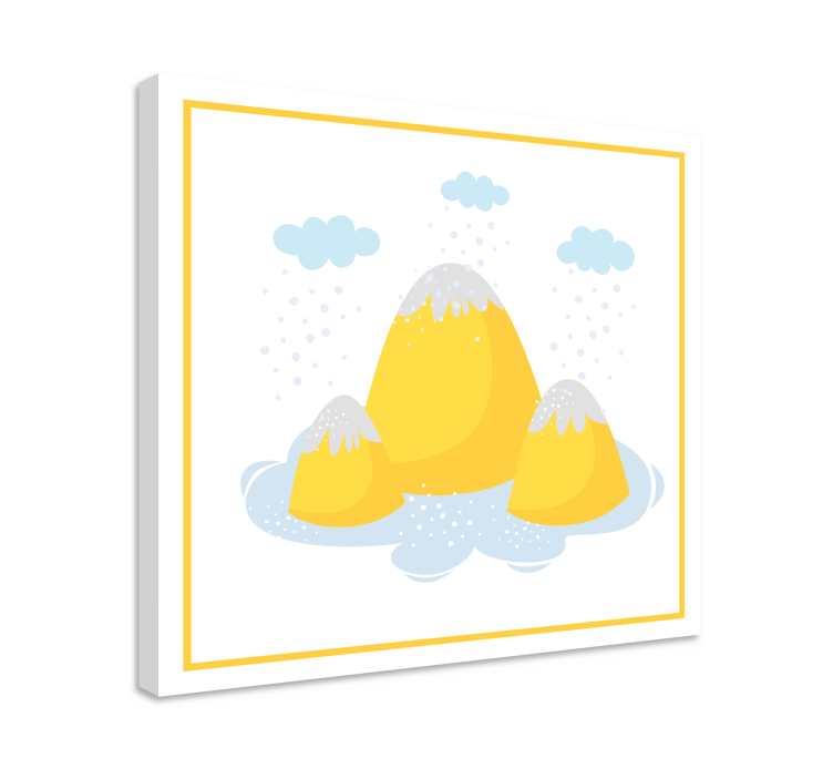 Landscape canvas of yellow mountain peaks - TenStickers
