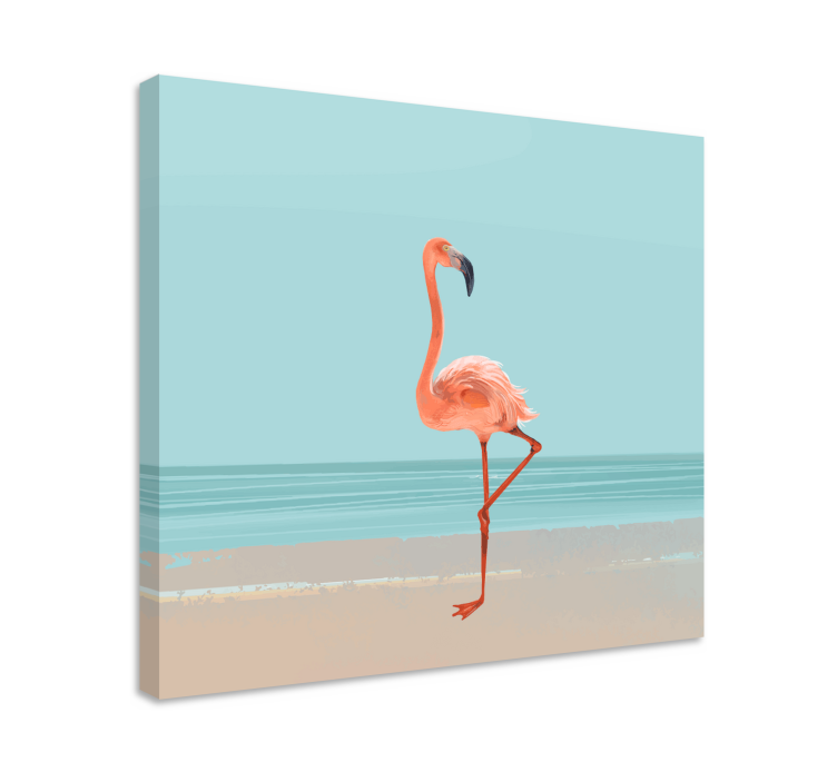 Dog wall art graceful flamingo pose - TenStickers