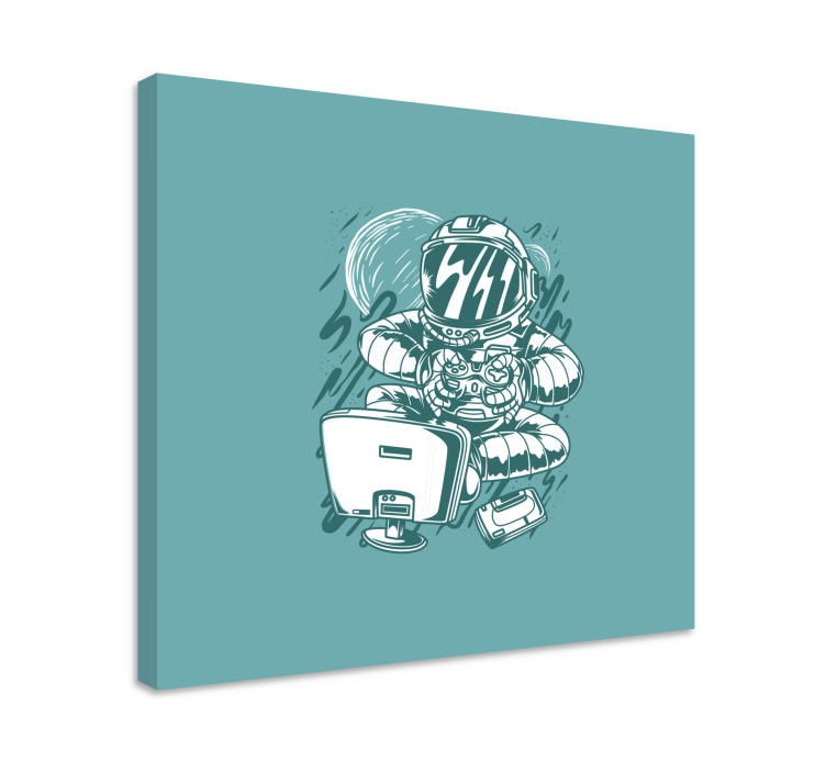 Portable console graffiti cartoon modern canvas - TenStickers