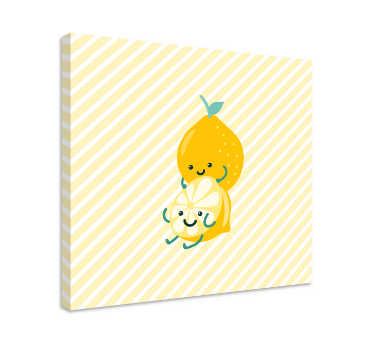 Lemon Fun Cartoon style modern canvas - TenStickers