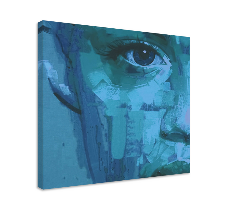 Eye detail blue people canvas - TenStickers