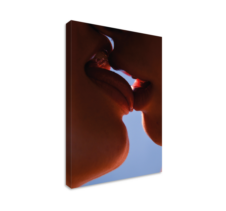 Opposite kiss 3D canvas prints - TenStickers