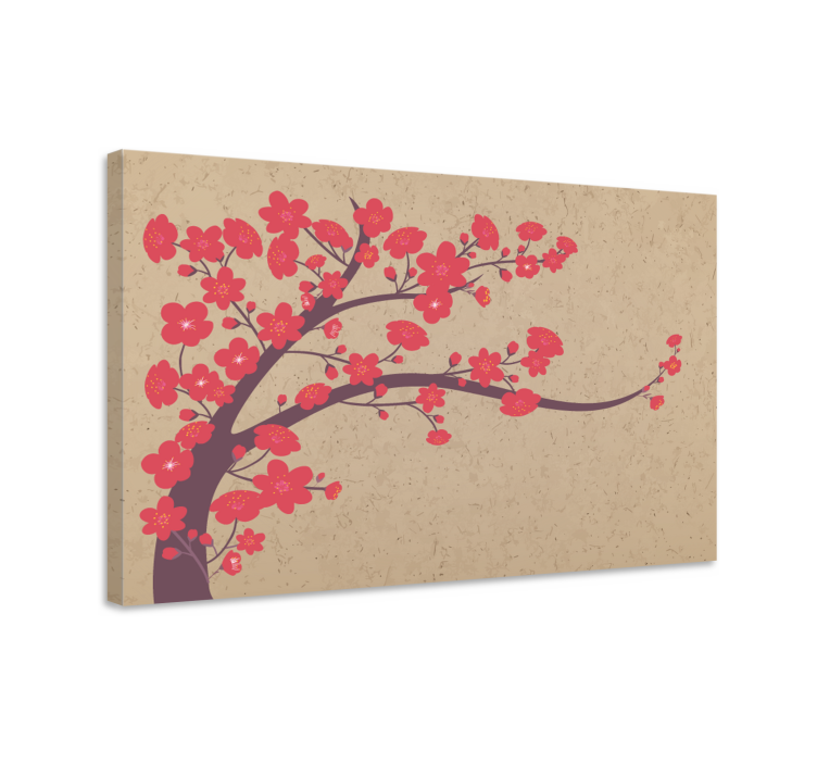 Sakura limb flowers canvas - TenStickers