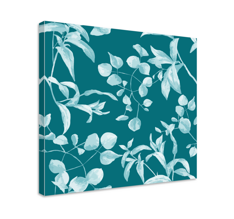 Flowers canvas elegant leafy pattern - TenStickers