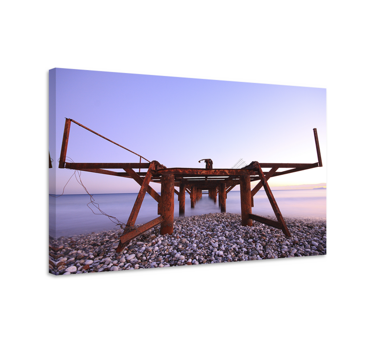 Landscape canvas rusted pier view - TenStickers