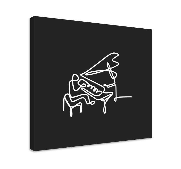 Pianist line art design Music canvas art - TenStickers