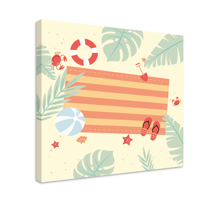 Flowers canvas coastal landscape art - TenStickers