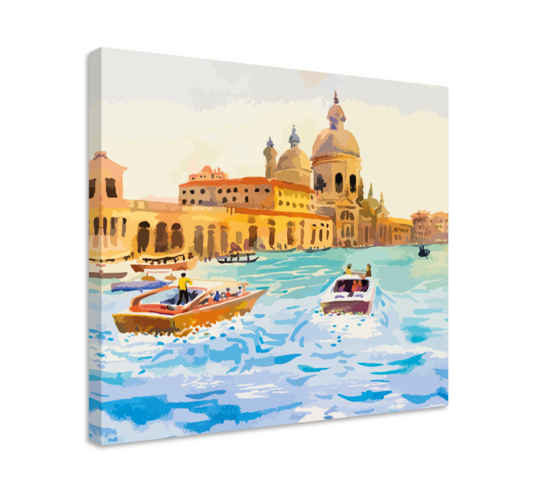 Cityscape wall art venetian waterways adventure - TenStickers